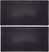 Bar Mat 12" x 6", Rubber Spill Mat for Cocktail Bartender Set of 2, Coffee Bar or Countertop Glass Drying Mat (Black)
