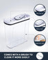 Set, 4L/135.2oz, 2PCS FreshKeeper Cereal Containers Storage Airtight Food Storage Container with Lid BPA-FREE Plastic