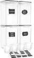 7qt 6.5L/220oz 4-Piece 4 Cups,20 M MCIRCO Extra Large / Tall Food Storage Containers, WIDE & DEEP, Plastic Airtight
