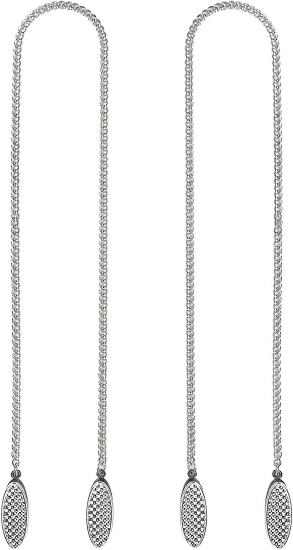 ZYAMY 2pcs Bib Holder Clips with Flexible Adjustable Chains Dental Bib Clip Metal