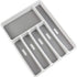 LeMuna 6 Compartment Silverware Organizer Tray for Drawer, Kitchen Drawer Organizer with Soft Grip Lining and Non-Slip