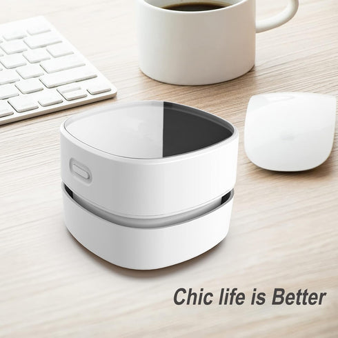 Upgrade Mini Desk Vacuum Cleaner, Rechargeable Cordless Table Dust Vacuum Cleaner, High Endurance Up to 180mins for