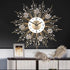 Large Wall Clocks - Silent Sunflower Shape Decorative Wall Clock, Modern Non-Ticking Iron Metal for Living Room