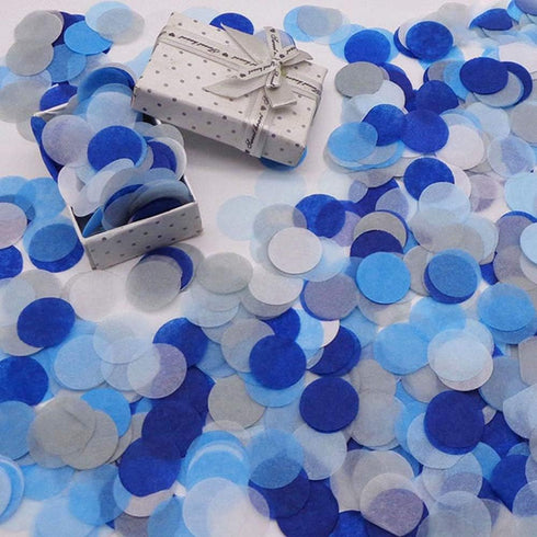 Blue Confetti 1 inch Tissue Paper Circles for Balloons or Table Party Decoration, 5000 pcs