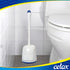 CELOX Toilet Bowl Brush and Holder, Compact Bathroom Cleaning Kit, White, 2 Set