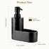 2-in-1 Countertop Shinowa Dish Soap Dispenser with Sponge Holder, Refillable Kitchen Dish Soap Dispenser Pump, Soap