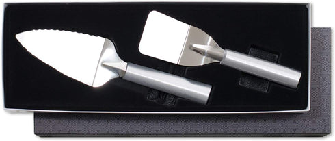 Rada Cutlery 2-Piece Pie and Mini Dessert Server Set, Silver Handle