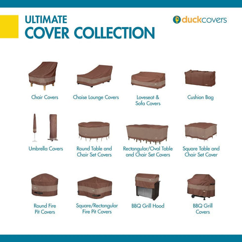 20 Inch DUCKCOVERS Ultimate Waterproof Square Ottoman/Side Table Cover, Outdoor Ottoman Cover