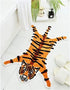 Cute Faux Tiger Print Rug, Small Area Rug for Home Decor, Fluffy Animal Print Kids Carpet, Orange 1.8x2.8 ft