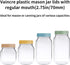 Vaincre 8PCS Mason Jar Lids, Colored Plastic Regular Mouth Leak Proof Canning Lids with Silicone Rings for Ball Jars