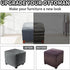 DUJUIKE Square Ottoman Covers Protector, Stretch Comfortable Velvet, Elastic Bottom, Grey (Size S: 13-18"/15-18")
