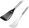 Tenta Kitchen Utensils & Gadget Tool Set - Stainless Steel Slotted Spatula, Nylon Fish Egg Spatulas (Set Of 2)