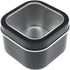 6-Pack 8oz Empty Square Metal Tins with Clear Window for Candle Making, Candies, Gifts & Treasures, Black