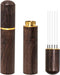 Espresso Coffee Stirrer 5 Needles 0.4mm Distribution Tools with Natural Wood Handle and Stand