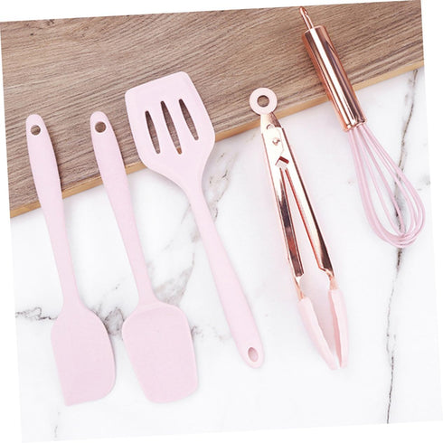 Children's Baking Tools Kids Silicone Baking Tool kids spatulas Kids Pastry Scraper Kids Utensil tools for kids kid spoons bread baking tool non stick Cutlery Set Stainless steel by NAMOARLY