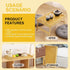 WKWKER Set 2 (Set 2) Bamboo Bed Tray Table with Folding Legs of Foldable Breakfast Tray Portable Serving Table Laptop