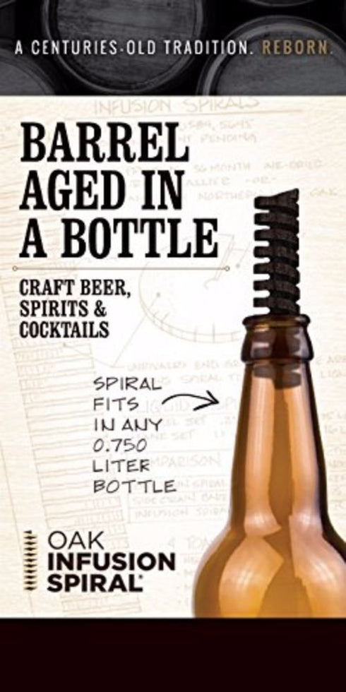 2 Pack - Barrel Aged in a Bottle - Oak Infusion Spiral for Whiskey