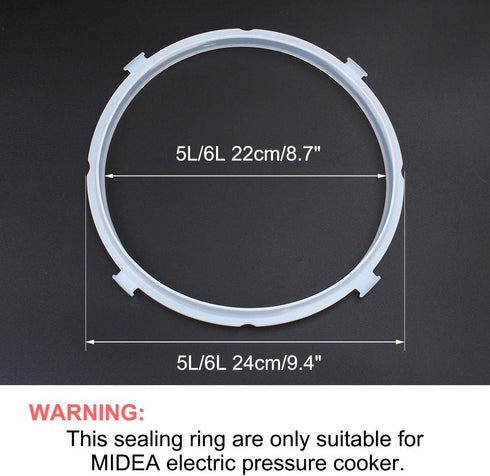 uxcell Silicone Gasket Sealing Ring for Electric Cookers, 8.7 Inch Inner Diameter, Fits 5/6 QT Models, Set of 2