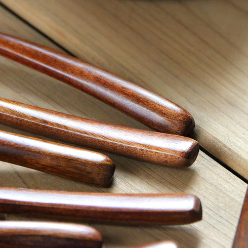 AOOSY Wooden Forks Set of 6, Eco-friendly Japanese Wood Salad Dinner Forks, Reusable Handmade Natural Flatware