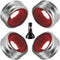 Stainless Steel Wine Bottle Collars, Durable Drip Rings, Simple Wine Drop Stopper with Felt (Red Waved)