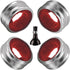 Stainless Steel Wine Bottle Collars, Durable Drip Rings, Simple Wine Drop Stopper with Felt (Red Waved)