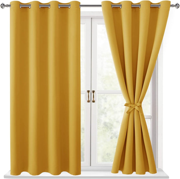 Hiasan Blackout Curtains for Bedroom - Thermal Insulated & Light Blocking Window