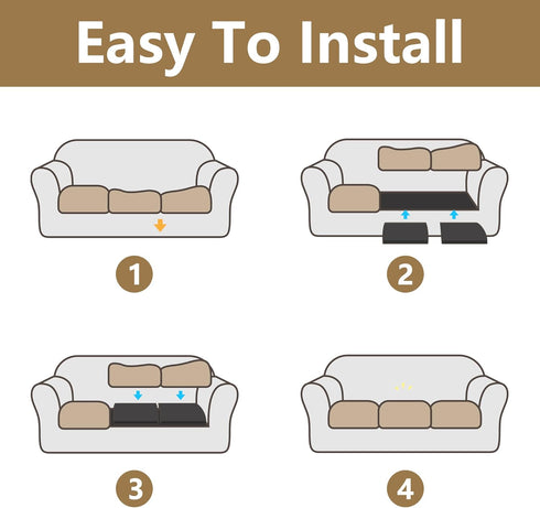 moonoom 22"x22" (2 Couch Cushion Support, Black Sofa Cushion Sagging Repair, Curved High Density Foam Replacement
