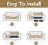 moonoom 22"x22" (2 Couch Cushion Support, Black Sofa Cushion Sagging Repair, Curved High Density Foam Replacement