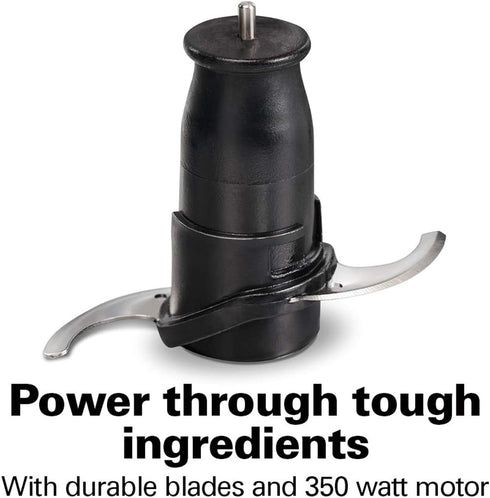 Hamilton Beach Electric Vegetable Chopper & Mini Food Processor, 3-Cup, 350 Watts, for Dicing, Black (72850)
