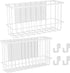 NiHome Magnetic Metal Basket Organizers 2PCS, Versatile Storage for Kitchen & Office, Holds Up to 14 lbs, Space-Saving