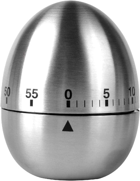 Jayron JR-WG015 Egg Kitchen Timer, Stainless Steel Mechanical Rotating Alarm, 60 Minutes Countdown Timer for Cooking