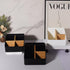 Toothbrush Holder for Bathrooms, 4 Slots with Detachable Bamboo Dividers, Black Organizer
