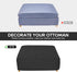 NeColorLife Velvet Ottoman Cover, Stretchable Footrest Slipcover with Elastic Band, Thick Stool Cover for Rectangle