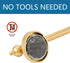 Magnetic Curtain Rods,Multi-Use Adjustable Appliance for Metal Doors,Windows,No Tools Needed,16-28 Inch,Gold,2 Pack