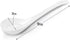 Kslong Pure White Ceramic Soup Ladle - Big Bone China Deep Porcelain Flatware, 9.4" x 3" Asian Soup Tureen Spoon