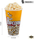 Set of 6 Yellow Popcorn Bowl Tubs, 7 x 4.5 Inches, Perfect for Movie Night, Parties, and More!