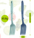 2 Pcs Silicone Flexible Fork, 11.6 Inch Heat Resistant Cooking Fork for Mixing Ingredients, Baking, Blue Series