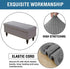 Lussenwert Ottoman Cover Rectangle, Stretch Jacquard Storage Ottoman Cover Rectangle Removable Storage Bench Cover