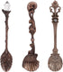 6Pcs Retro Crystal Alloy Tea Spoons, Decorative Dessert Spoon, Ice Cream Spoons for Cafe Tableware