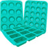 Webake Silicone Baking Pans Set of 3, Silicone Muffin, Mini Cupcake, and Brownie Pan Combo Set