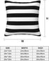 Poream 20x20 Set 2 Black and White Stripe Throw Pillow Covers in Farmhouse Pillow Case Soft Cushion Covers of for Sofa