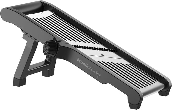 MuellerLiving Mandoline Slicer for Kitchen, Stainless Steel, Slice or Julienne, Vegetable Chopper,