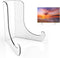 Flat Back Acrylic Plate Stand, 6 Inch 2PC Clear Display Easel, Clear Tablet Holder for Displaying