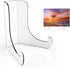 Flat Back Acrylic Plate Stand, 6 Inch 2PC Clear Display Easel, Clear Tablet Holder for Displaying