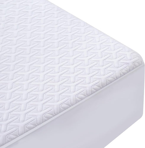 MERITLIFE Premium Waterproof Mattress Protector, Queen Size Cooling Bed Pad Cover, Soft Breathable, Vinyl Free, White