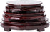 GOLDY&WENDY Brown Wood Oriental Style Round Veneer Base for Vase Lamp Teapot - Non-Rotatable Stable Home Decoration