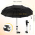 Tarswesi 360 50+ 100cm/39.4in Chair Umbrella with Universal Clamp, Double Canopy Sunshade, Adjustable Swivel, UPF UV