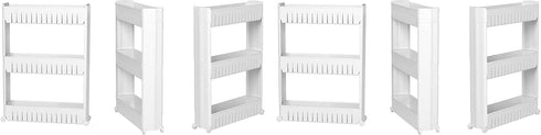 3-Tier Portable Storage Organizer Rack for Laundry, Bathroom, and Kitchen