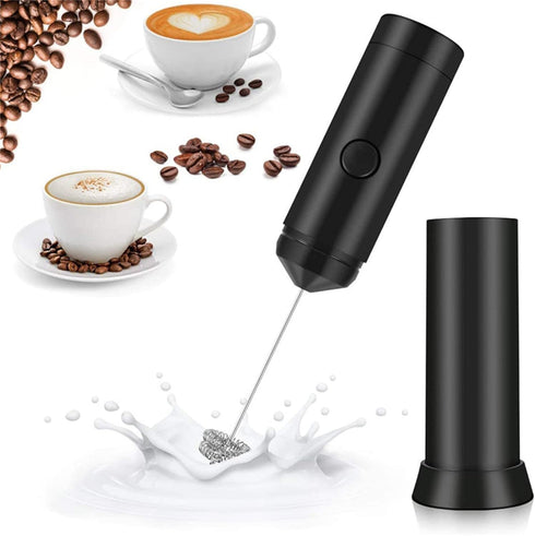 Milk Frother Handheld Electric Foam Maker with Stainless Steel Whisk, Waterproof Detachable Drink Mixer