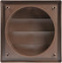Plastic 6" Brown Dryer Vent Cover with Flange, Exhaust Ventilation Grille with Shutters, Louvered Air Vent for Various